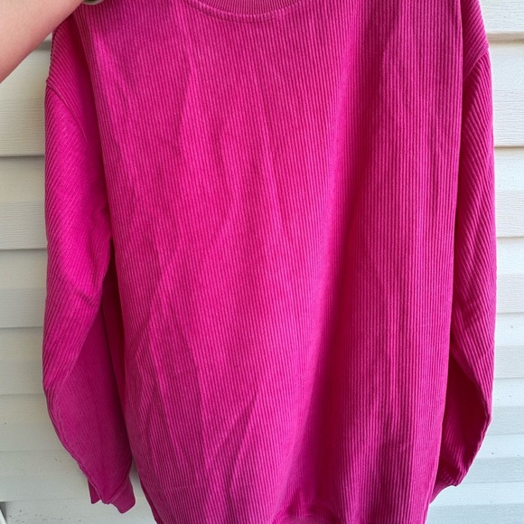Hot Pink Corded Pullover - Picture 3 of 3